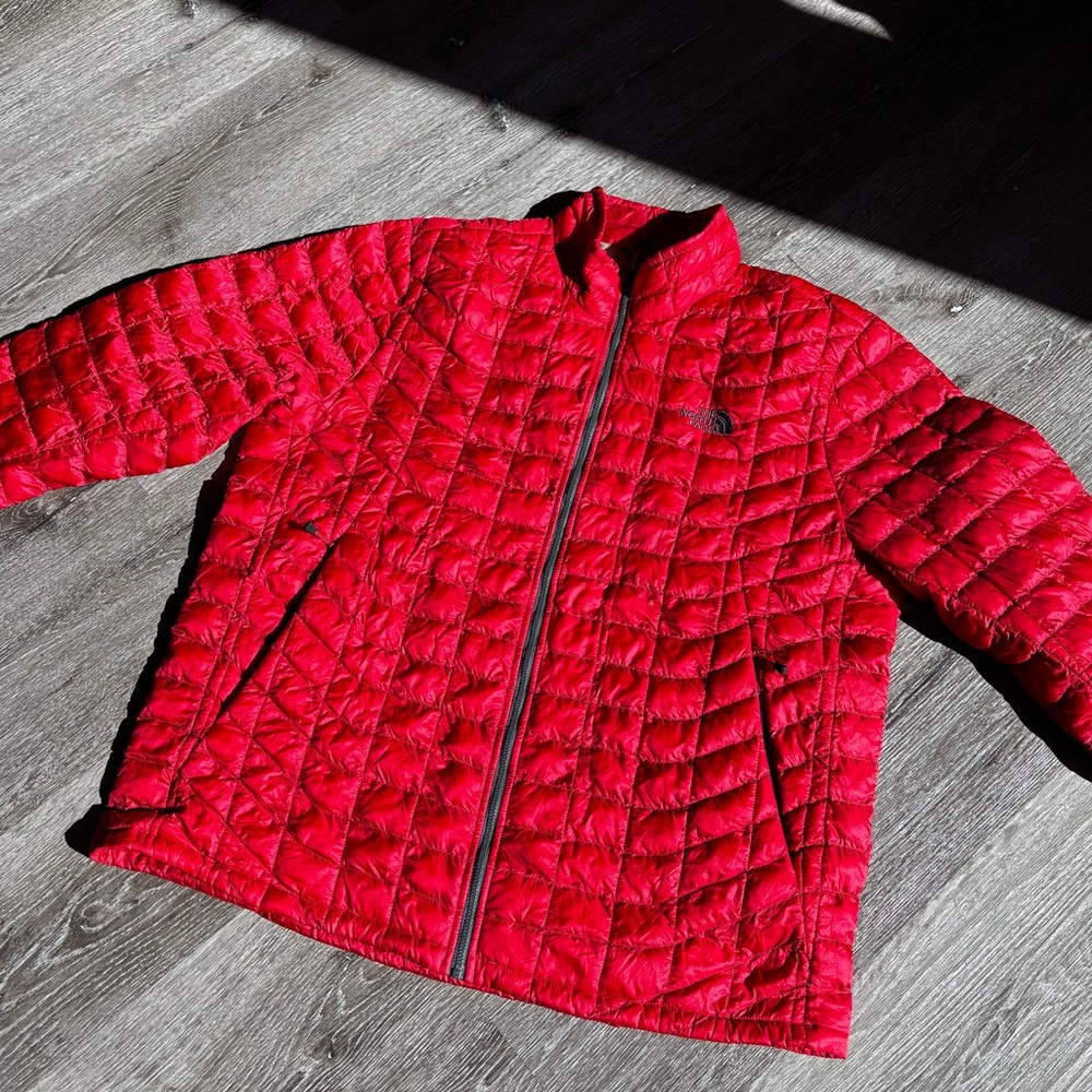 The North Face puffy jacket, red XL